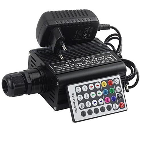 DC12V 16W 6 Channels DMX RGBW LED Fiber Optic Engine With 28 Keys RF Remote Controller